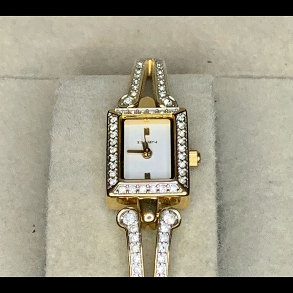 Elgin Austrian Crystal Accented Half-Bangle Watch - Picture 3 of 10